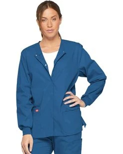 Dickies Women's EDS Signature Scrubs Missy Fit Snap Front Warm-up Jacket | Coats & Outerwear -Johnston & Murphy Sales 61SEqAgkoAL. AC SR736920