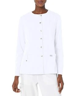 Dickies Xtreme Stretch Women Warm Up Scrubs Jacket Snap Front 82310 | Coats & Outerwear -Johnston & Murphy Sales 61ezT04A8LL. AC SR736920