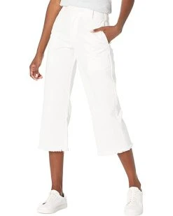 Dickies Juniors Work Crop Fray Hem Original Twill High-Rise Crop Fit | Pants