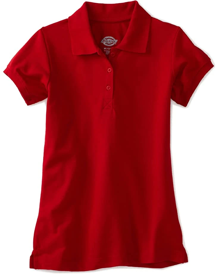 Dickies Girls' Short Sleeve Pique Polo Shirt | Shirts & Tops 2 Dickies Girls' Short Sleeve Pique Polo Shirt | Shirts & Tops - Image 2