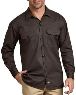 Dickies Men's Long Sleeve Work Shirt | Shirts & Tops -Johnston & Murphy Sales 713rynRr5nL. AC SR736920