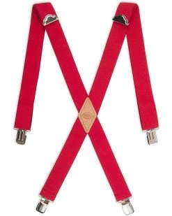 Dickies Men's 1 1/2 inch Solid Straight Clip Adjustable X Back Suspender | Suspenders & Braces