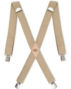 Dickies Men's 1 1/2 inch Solid Straight Clip Adjustable X Back Suspender | Suspenders & Braces