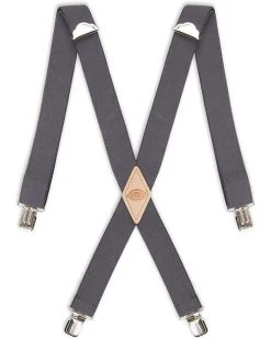 Dickies Men's 1 1/2 inch Solid Straight Clip Adjustable X Back Suspender | Suspenders & Braces