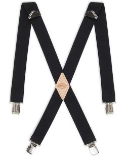 Dickies Men's 1 1/2 inch Solid Straight Clip Adjustable X Back Suspender | Suspenders & Braces