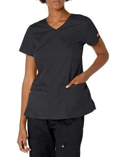 Dickies Women's EDS Signature V-Neck Top with Multiple Patch Pockets Jr | Shirts & Tops