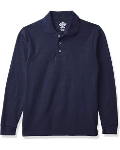 Dickies Boys' Long Sleeve Pique Polo | Shirts & Tops -Johnston & Murphy Sales 81IAtweysmL. AC SR736920
