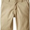 Dickies Khaki Boys' Slim Fit Stretch Flat Front Short | Shorts