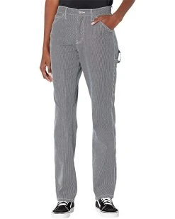Dickies Juniors Carpenter Pants Railroad Stripe Relaxed Fit