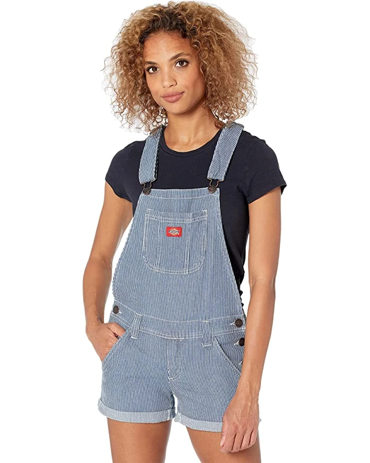 Dickies Juniors Roll Hem Hickory Stripe Shortall Straight Fit | Shorts 1 Dickies Juniors Roll Hem Hickory Stripe Shortall Straight Fit | Shorts