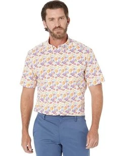 Johnston & Murphy Printed Cotton Short Sleeve Shirt | Shirts & Tops -Johnston & Murphy Sales 81lt6QEuBvL. AC SR736920