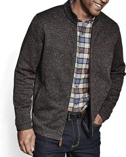 Johnston & Murphy Marled Rib Full Zip | Coats & Outerwear