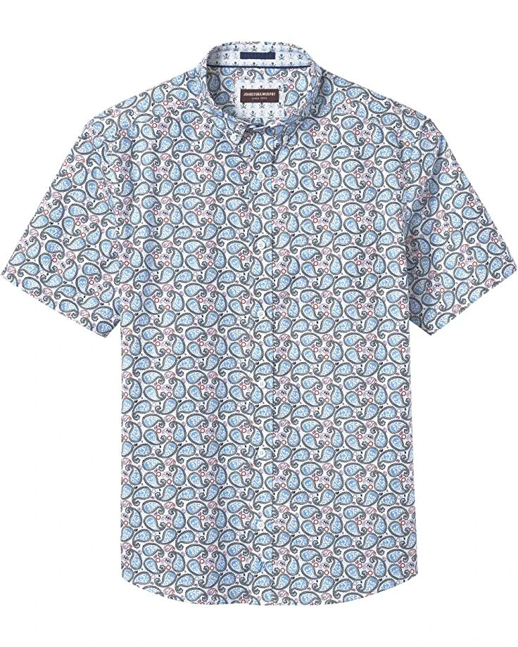 Johnston & Murphy Printed Cotton Short Sleeve Shirt | Shirts & Tops 3 Johnston & Murphy Printed Cotton Short Sleeve Shirt | Shirts & Tops - Image 3