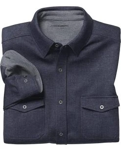 Johnston & Murphy Button Front Knit Shirt | Shirts & Tops